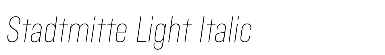 Stadtmitte Light Italic